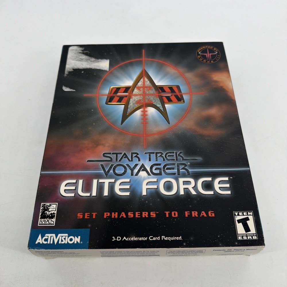 Star Trek Voyager - Elite Force PC CD-ROM, 2000 Big Box Game COMPLETE